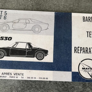 Barème des temps Djet - 530