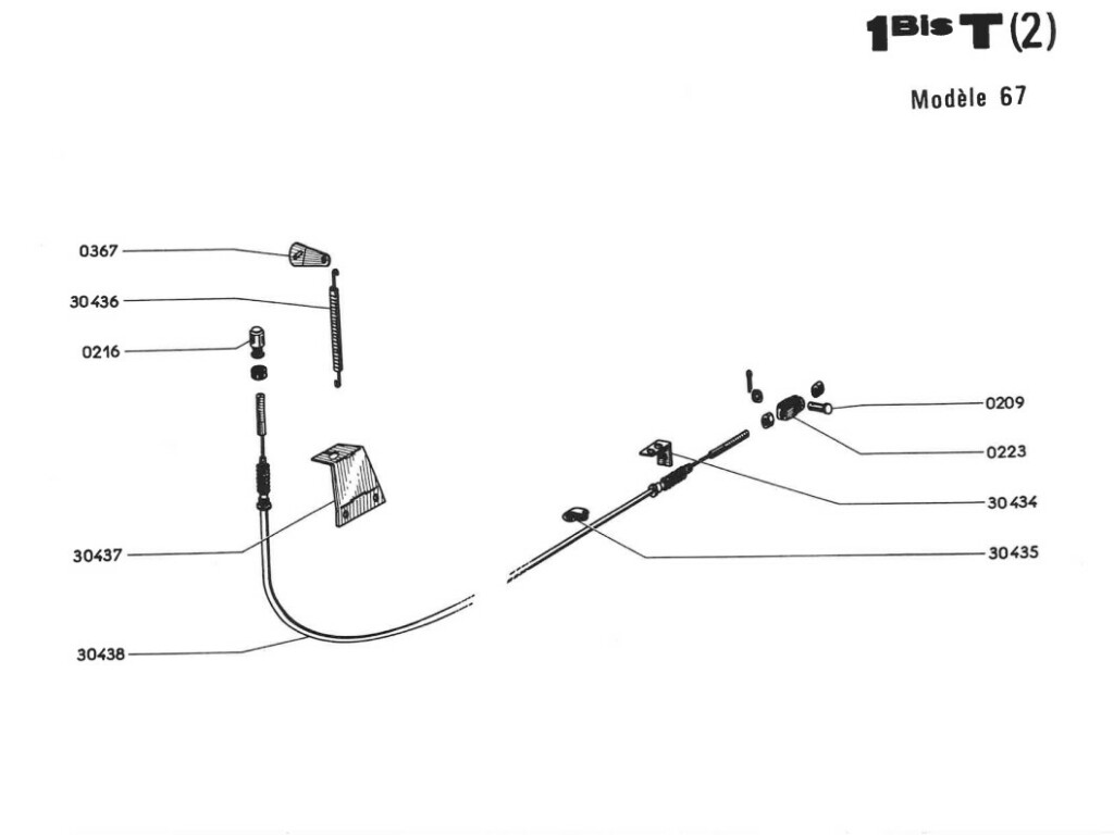 Djet - Manuel Pièces détachées - Moteur Gordini 804 1100cm3 - Accélérateur