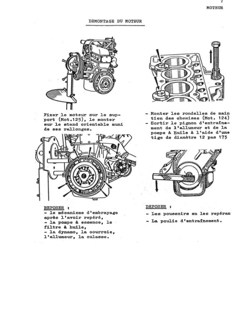 Manuel d'atelier Matra Djet - Moteur