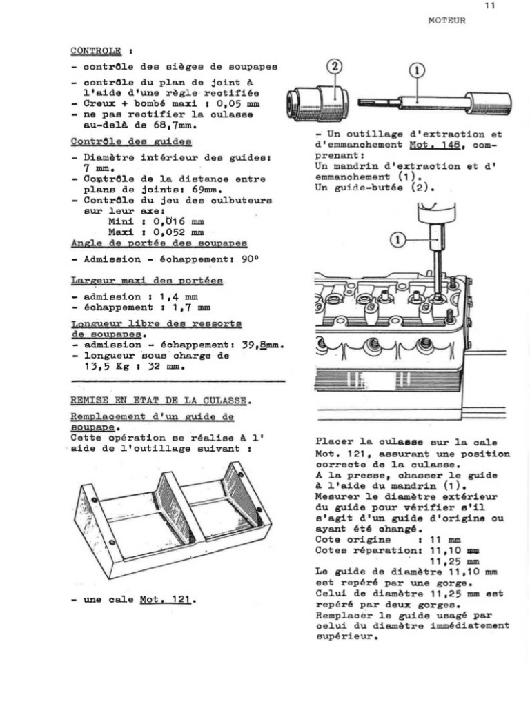 Manuel d'atelier Matra Djet - Moteur