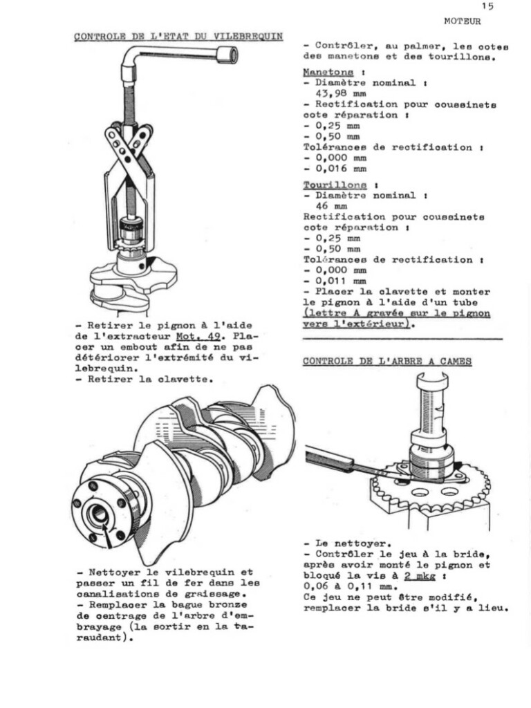 Manuel d'atelier Matra Djet - Moteur