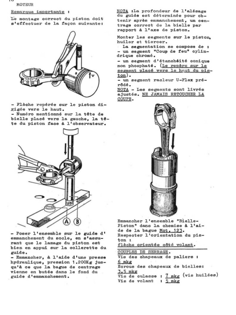 Manuel d'atelier Matra Djet - Moteur