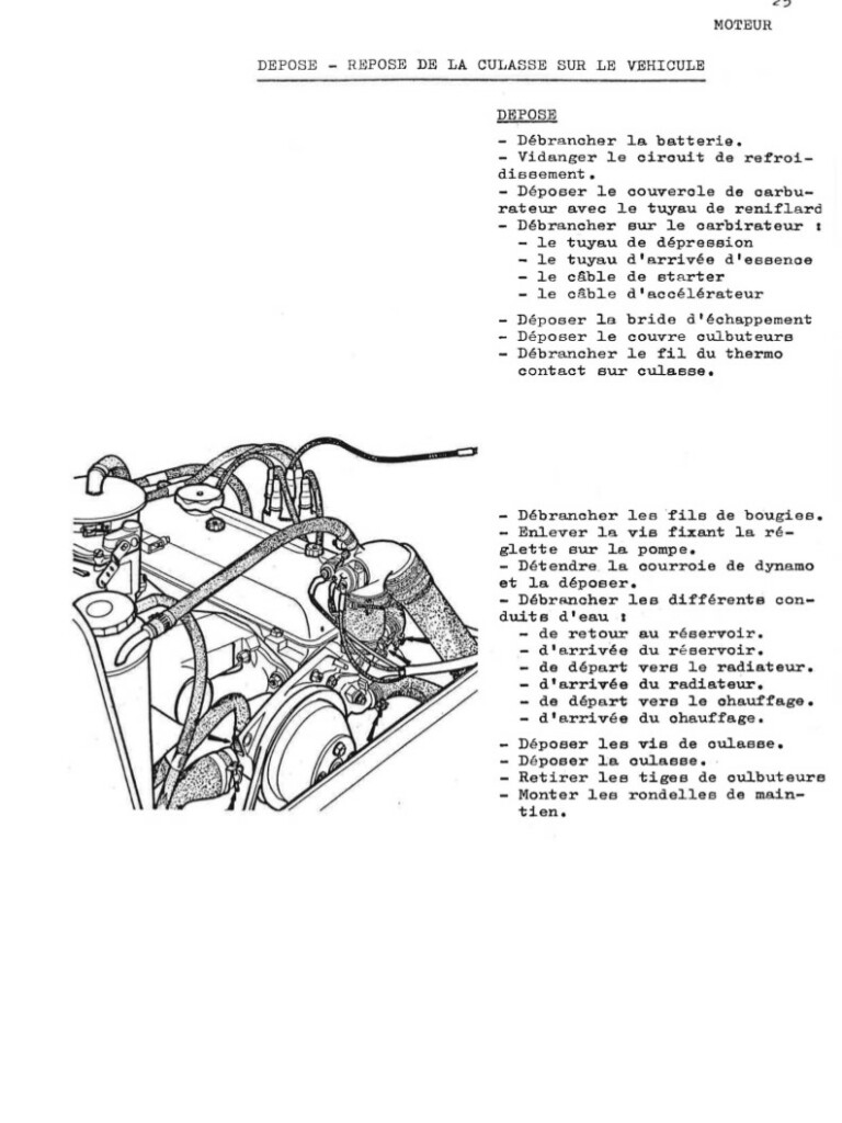 Manuel d'atelier Matra Djet - Moteur