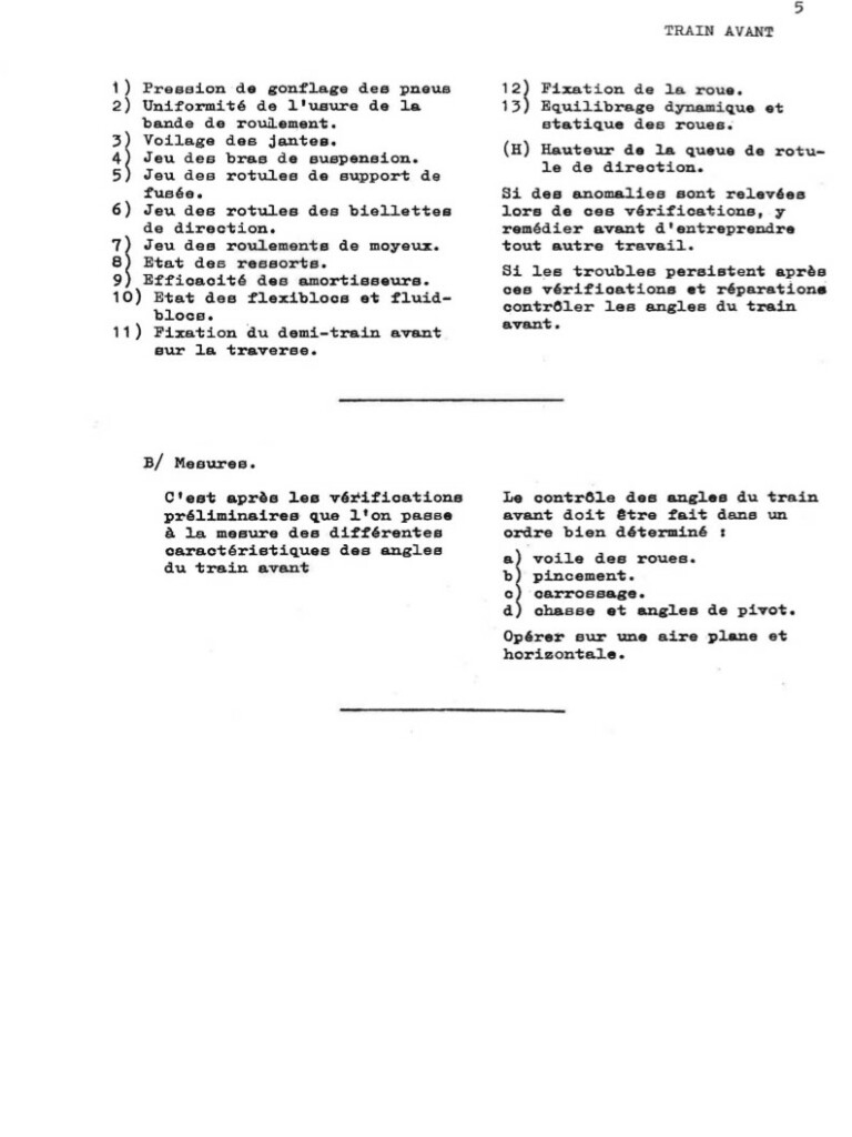 Manuel d'atelier Matra Djet - Train Avant