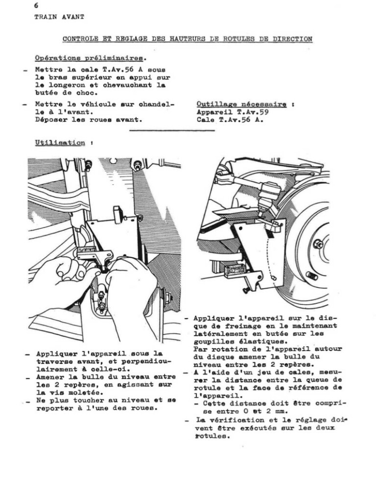 Manuel d'atelier Matra Djet - Train Avant