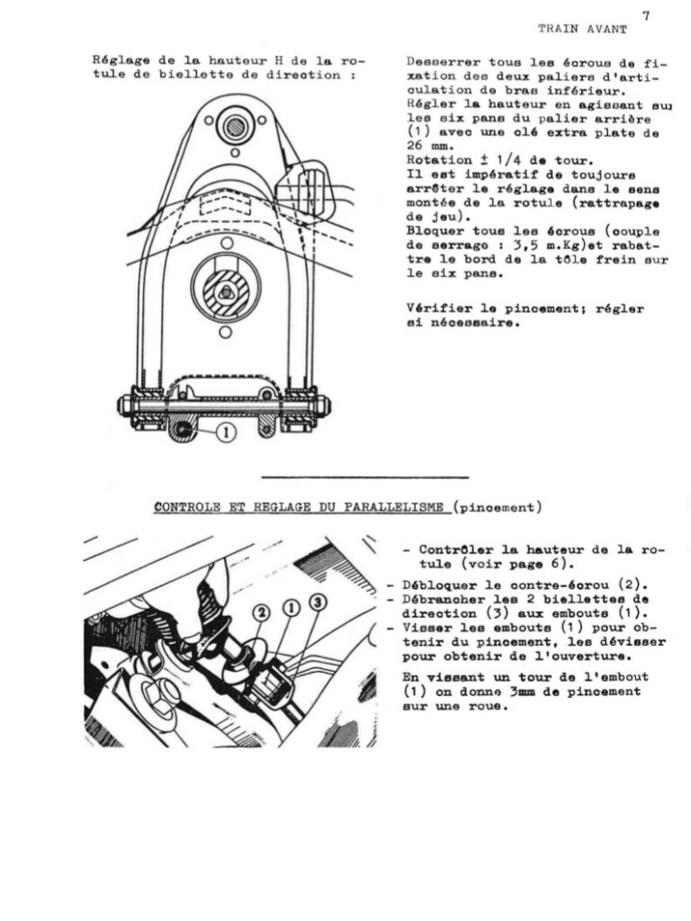 Manuel d'atelier Matra Djet - Train Avant