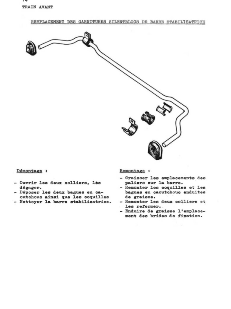 Manuel d'atelier Matra Djet - Train Avant