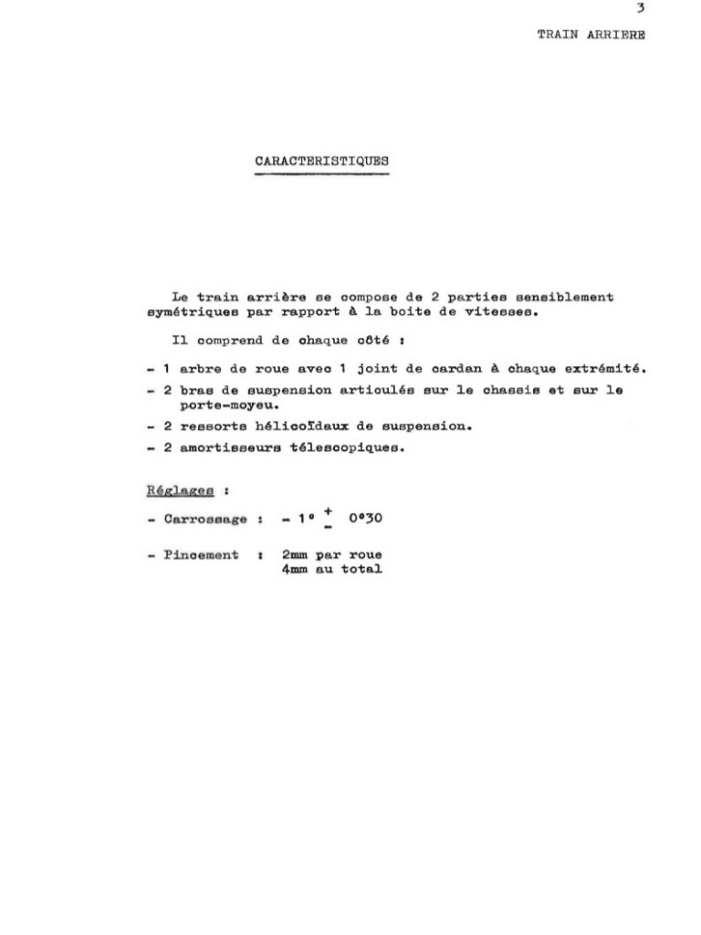 Manuel d'atelier Matra Djet - Train Arrière