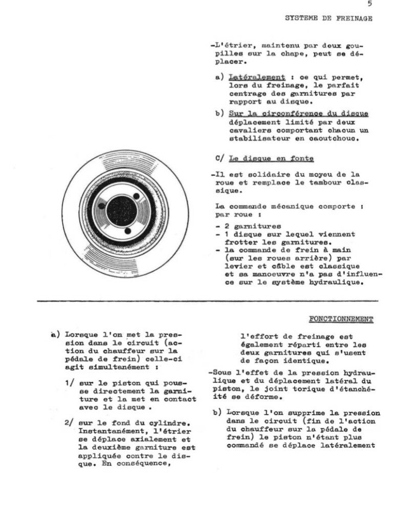 Manuel d'atelier Matra Djet - Freins - Freinage
