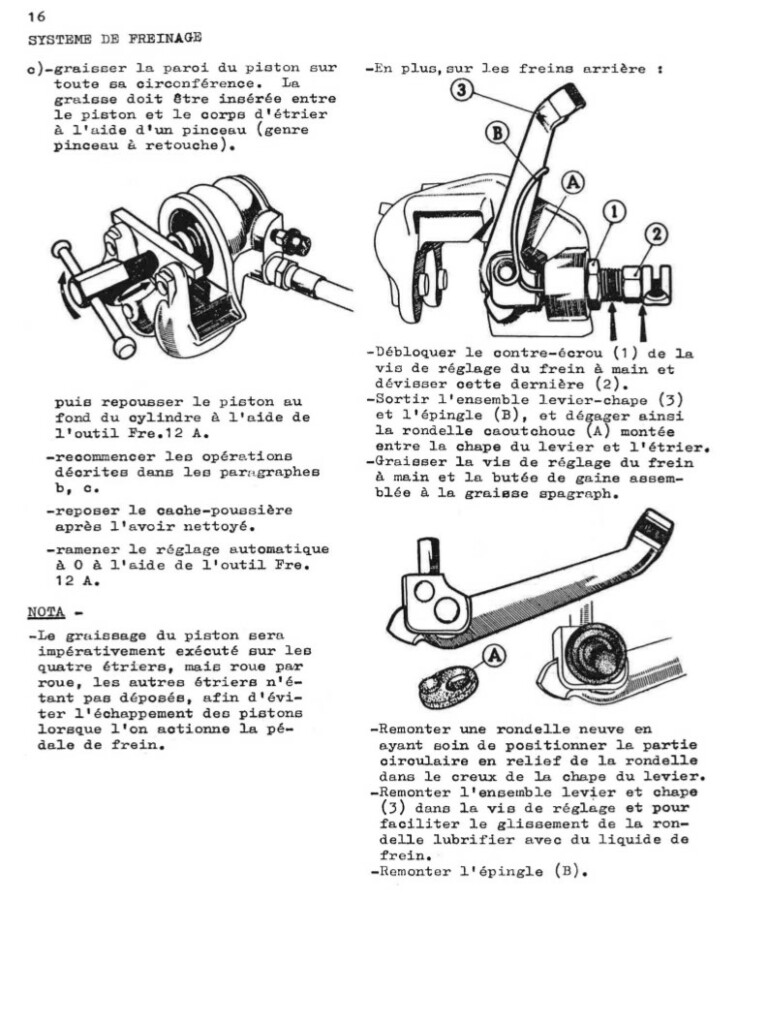 Manuel d'atelier Matra Djet - Freins - Freinage