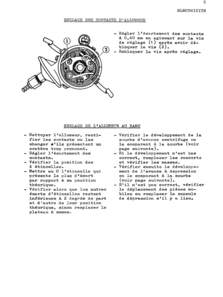 Manuel d'atelier Matra Djet - Electricité - Allumeur
