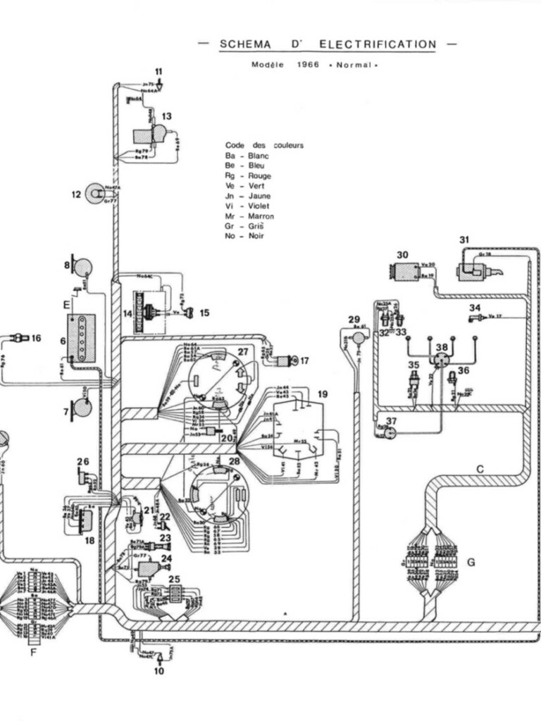 Manuel d'atelier Matra Djet - Electricité - Schéma