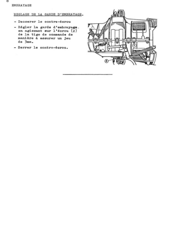 Manuel d'atelier Matra Djet - Embrayage