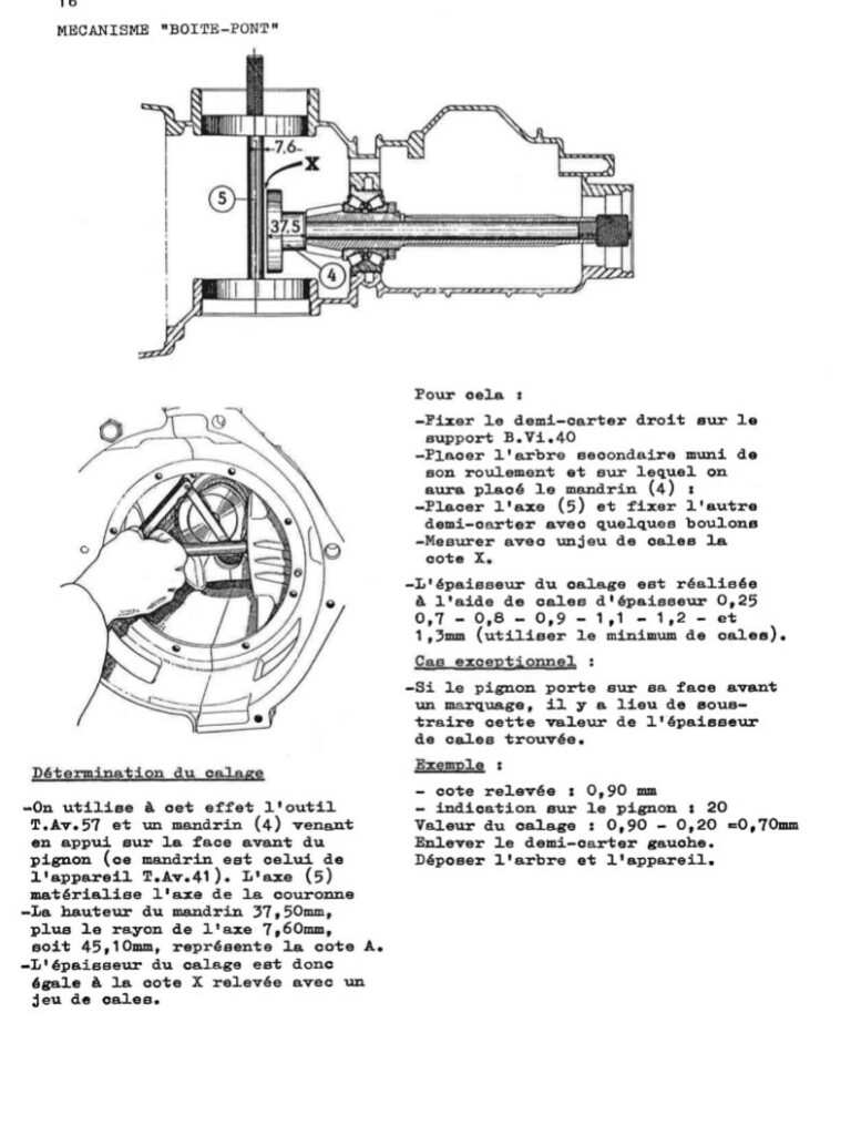 Manuel d'atelier Matra Djet - Boite de vitesses - Pont