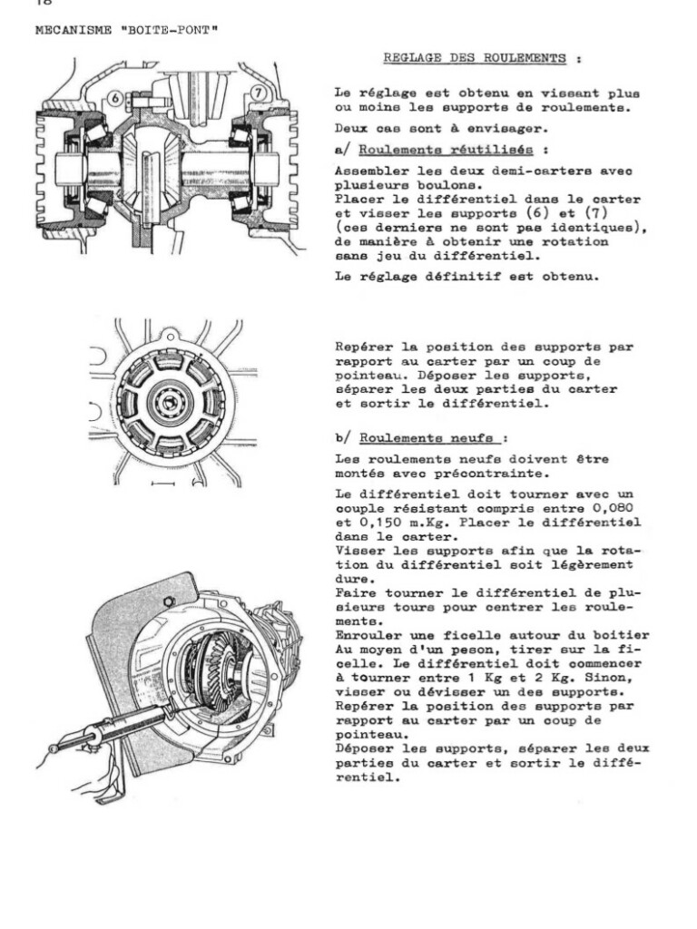 Manuel d'atelier Matra Djet - Boite de vitesses - Pont