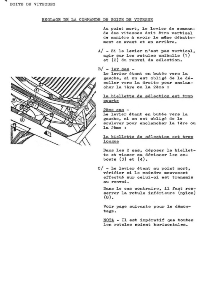 Manuel d'atelier Matra Djet - Boite de vitesses - Pont