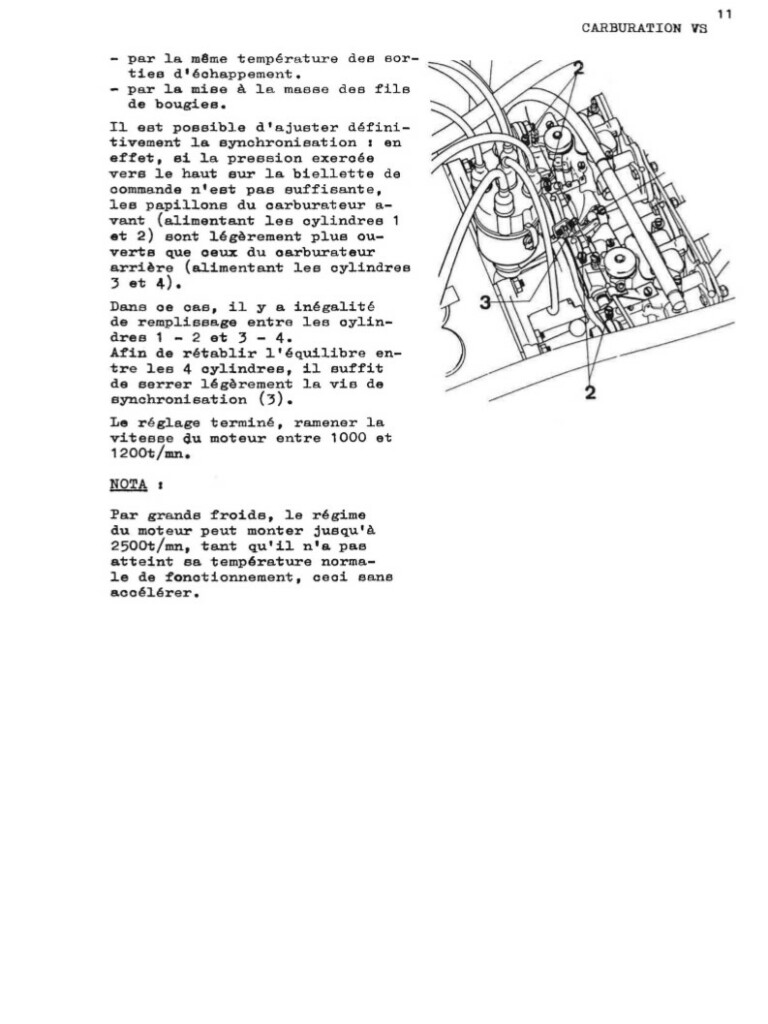 Manuel d'atelier Matra Djet - Alimentation - Carburation