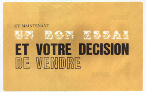 Plaquette Matra Sports Djet réservée aux commerciaux 1967