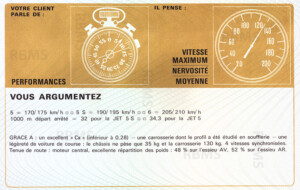 Plaquette Matra Sports Djet réservée aux commerciaux 1967