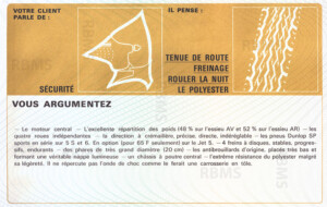 Plaquette Matra Sports Djet réservée aux commerciaux 1967