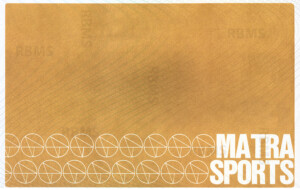 Plaquette Matra Sports Djet réservée aux commerciaux 1967