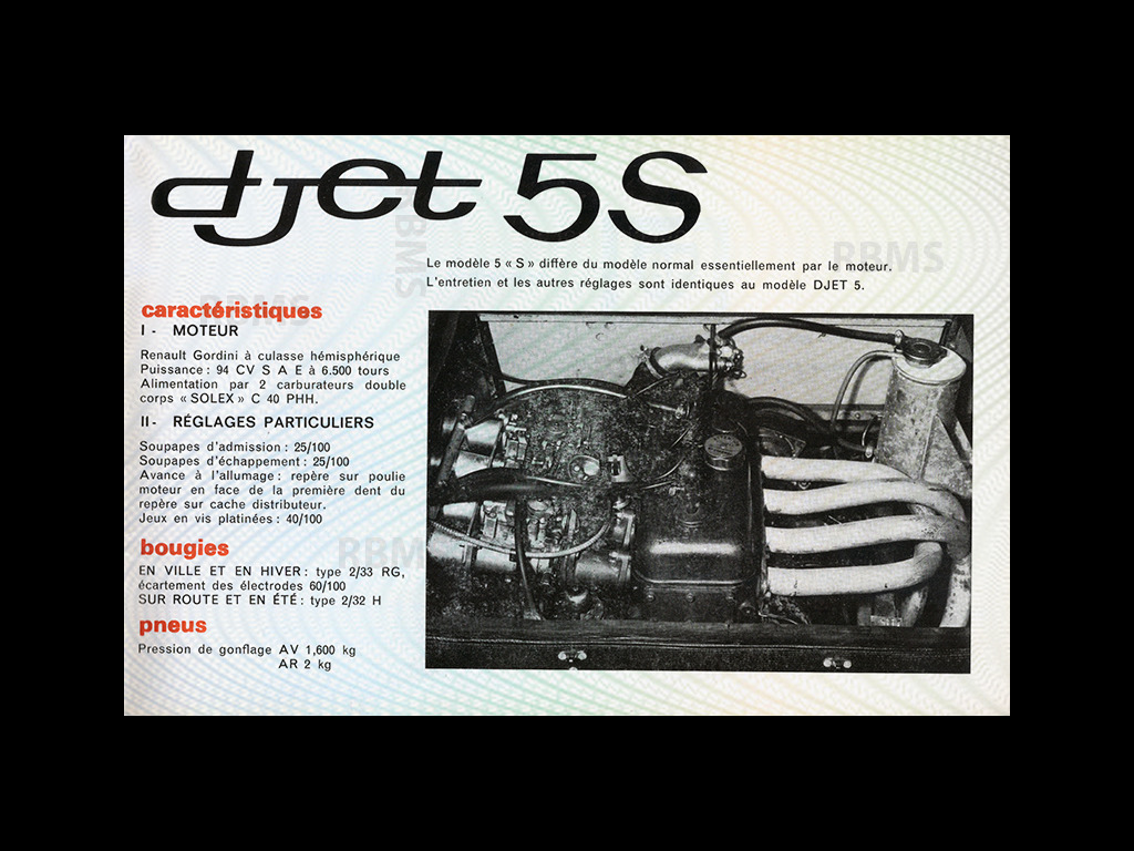 Matra Djet Manuel d'utilisation