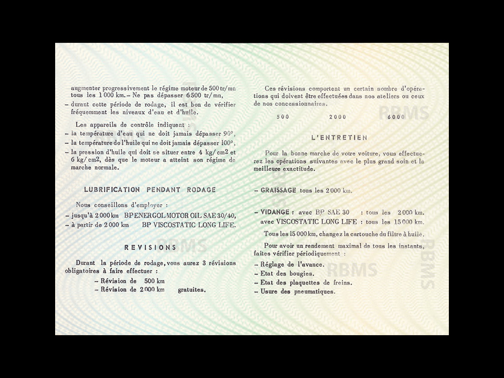 Matra Bonnet Djet Manuel d'utilisation