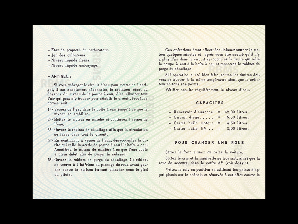 Matra Bonnet Djet Manuel d'utilisation